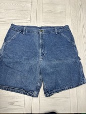 Vintage Carhartt Carpenter Shorts Mens 38 Fit B29 STW Blue Denim Y2K 90s F104