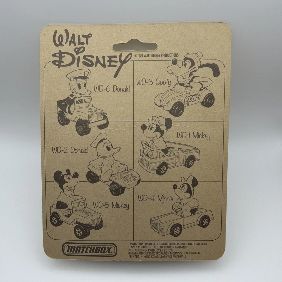 Matchbox Die Cast 1979 Walt Disney Mickey Mouse Fire Truck Toy Hong Kong NIB - Image 2 of 4