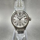 Seiko Automatic Watch Women 22mm Silver Dial Silver Tone Date 2205-0040 Runs