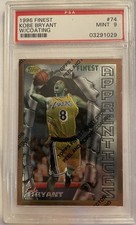 1996 Topps Finest KOBE BRYANT #74 With Original Coating! ROOKIE RC Lakers PSA 9