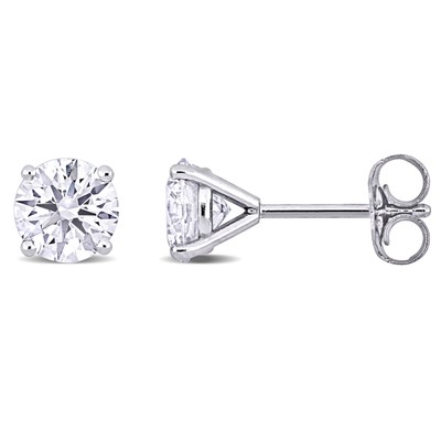 Created Forever 14K White Gold 1 1/2ct TDW Lab Grown Diamond Stud Earrings