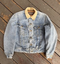50s/60s Lee Storm Rider Denim Jacket Blanket Lined Small USA Vintage 20  x 21  