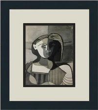 Pablo Picasso Bust of a Girl Custom Framed Print