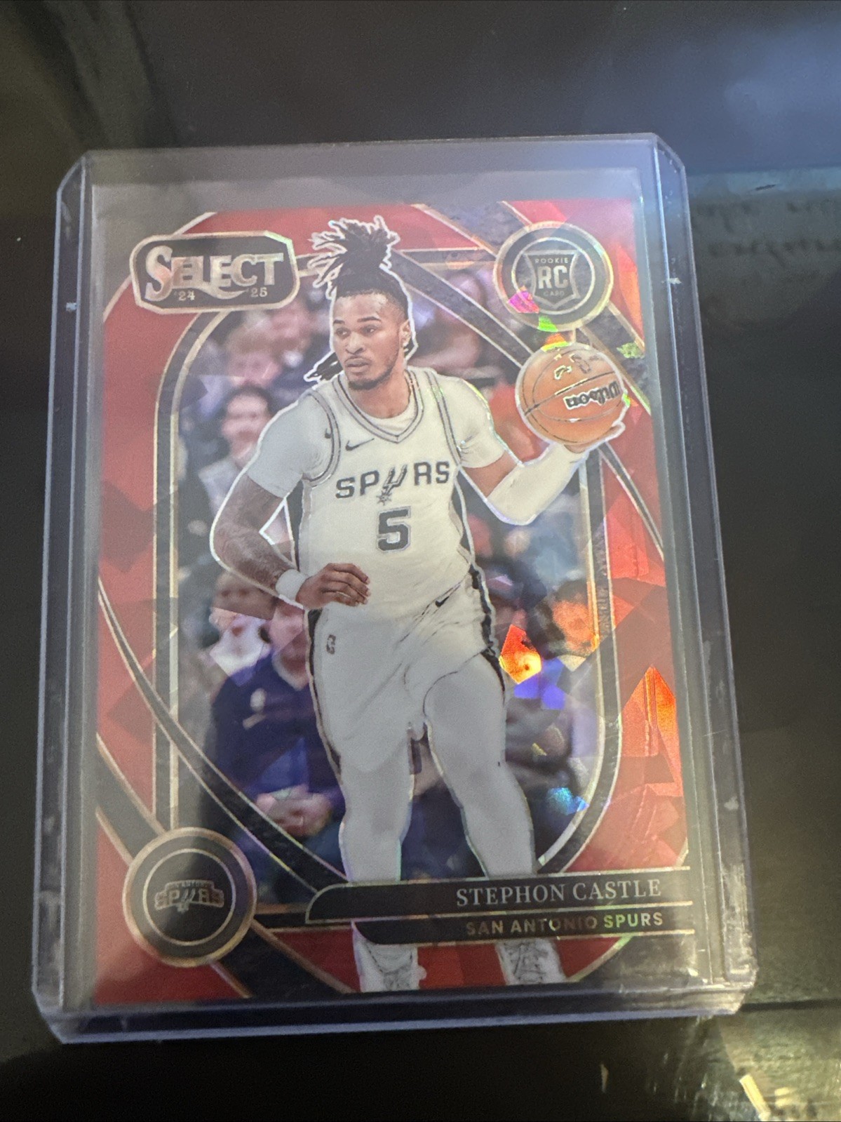 2024-25 Panini Select Stephon Castle Courtside Red Ice Prizm SP RC #292 Spurs 🔥