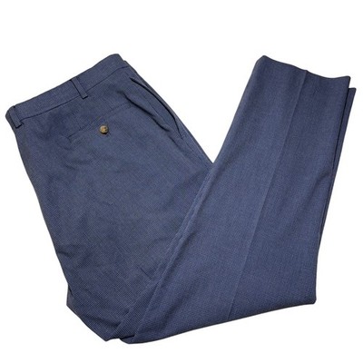 Ralph Lauren Slim Fit Mens Blue Micro Dot Pattern Dress Pants Size 42x30