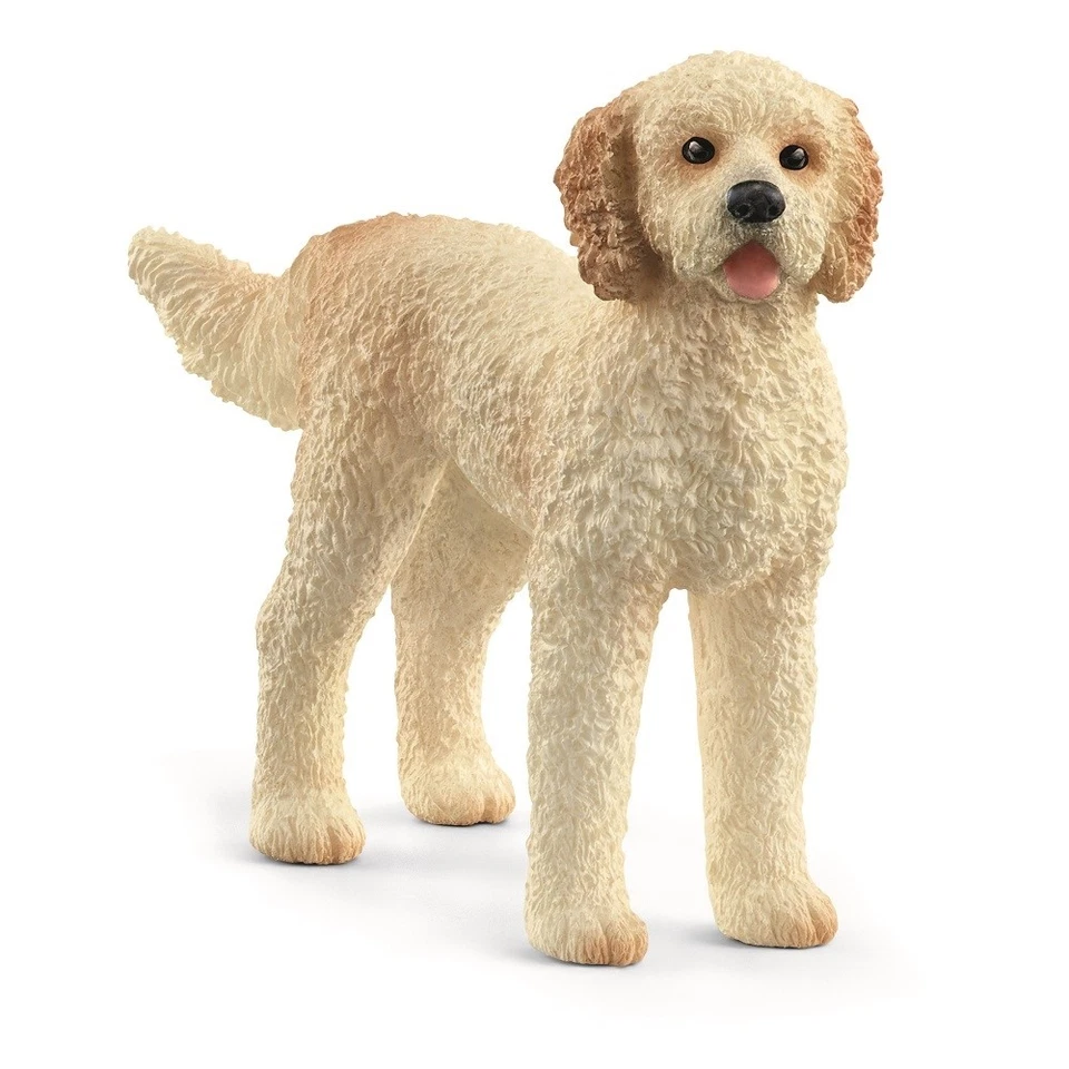 SCHLEICH Farm World Goldendoodle Toy Figure Tan (13939)