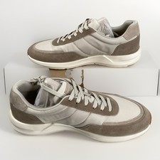 Peter Millar Journeyman Crown Sneaker Driftwood MS25EF31 White/Tan Size 10.5