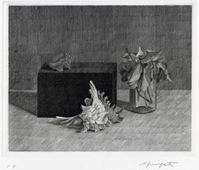 MONGATTI VAIRO “NATURA MORTA CON CONCHIGLIA- ACQUAFORTE - VECCHIANTICO - GRAFICA