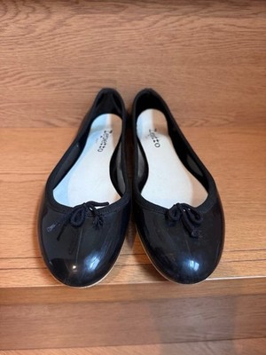 靴 Repetto CENDRILLON Baby 38 Repetto Cendrillon Baby Black Rubber Ballet Flats - Rain Shoes