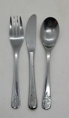 WMF Rostfrei "GNOME" 3 Piece Youth Set, Spoon, Fork, Knife, Stainless Steel, VTG