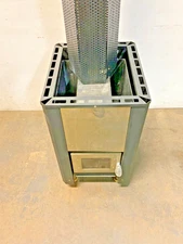 Alpha Sauna Wood Burning Fired Sauna Stove Heater w/ Chimney & Trim H11B