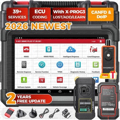 2026 LAUNCH X431 IMMO PLUS PAD VII Key Programming Car Diagnostic Tool ECU Clone