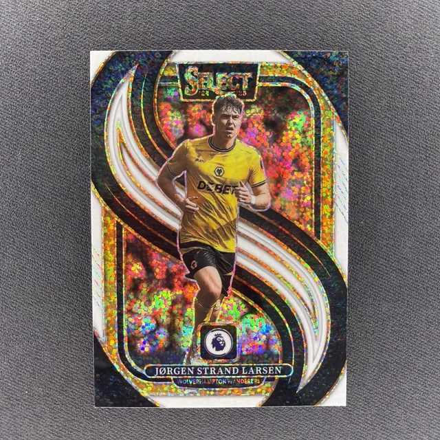 2024-25 Panini Select Premier League Jorgen Strand Larsen White Sparkle Wolves