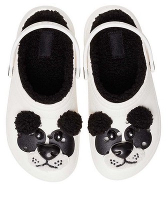 New Adorable Crocs Classic Lined I Am Panda Bear Toddler Clogs Shoes Size 10 C