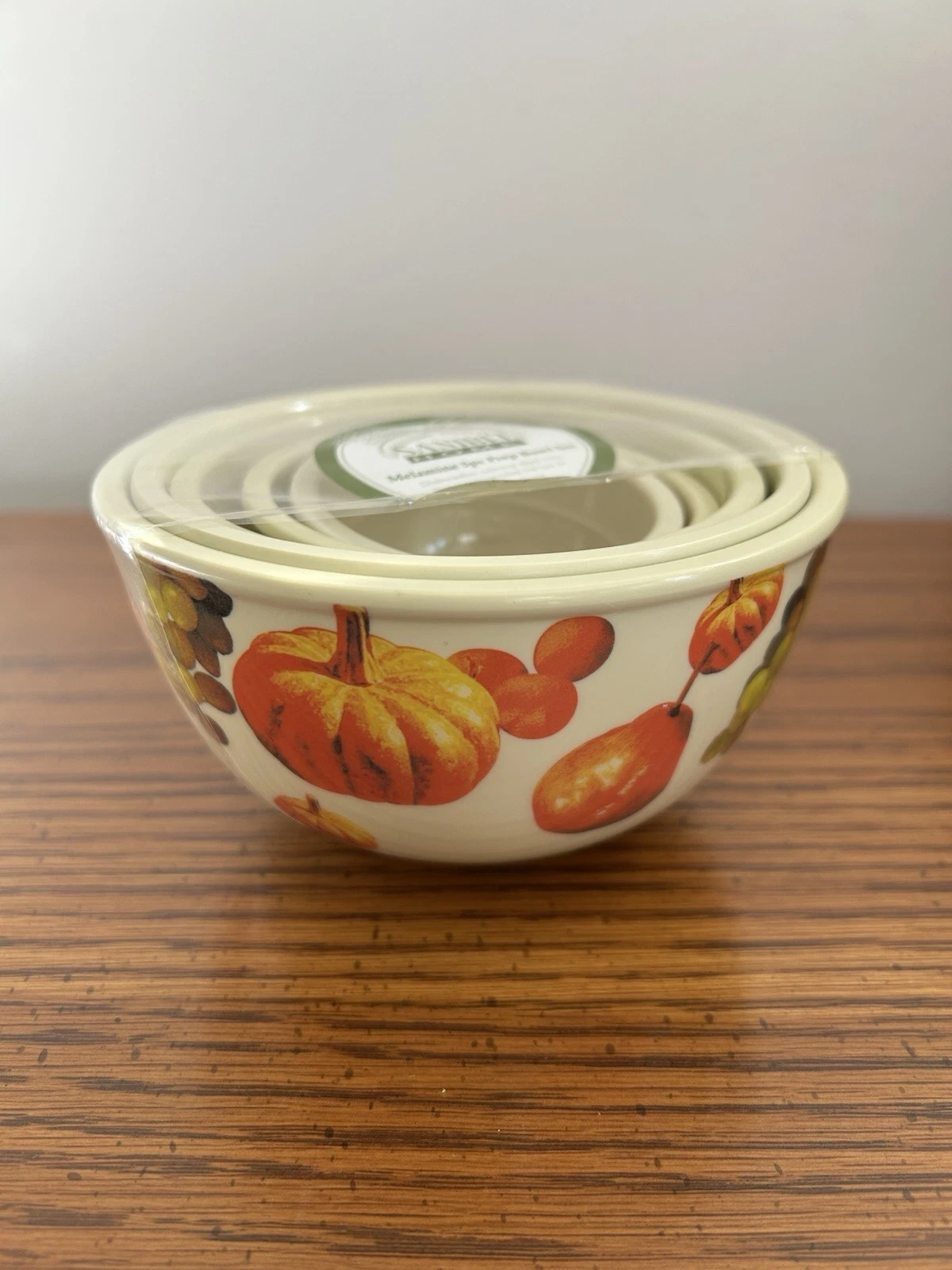 Set of 5 Melamine Prep Nesting Bowls Measuring Cups Fruit Design Sanibel Home