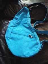 AmeriBag Healthy Back Bag Sling Women's Blue Multi-Compartment Lightweight Trave