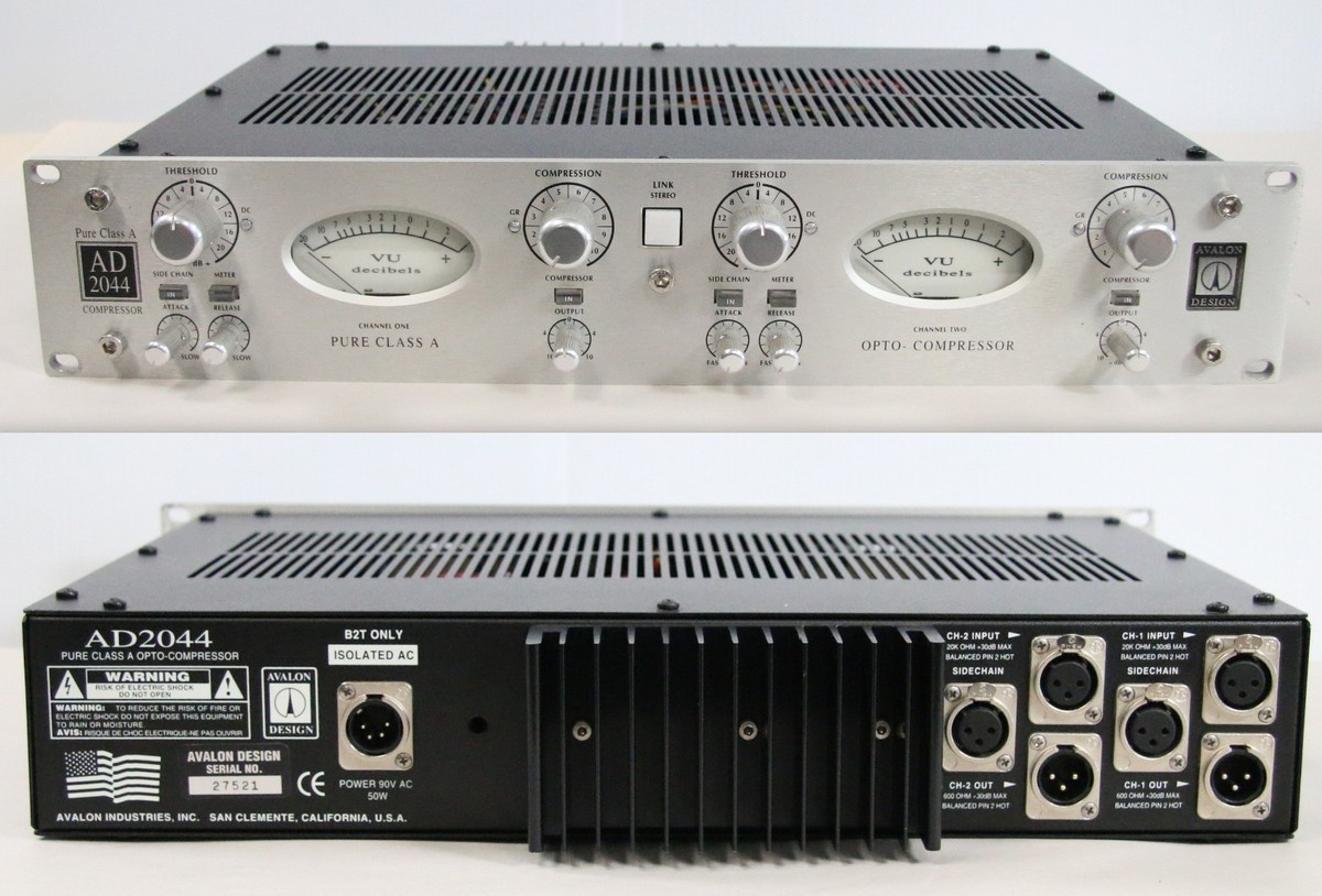 Avalon AD2044 Dual Mono/Stereo Optical Compressor (Blue LEDs) B2T