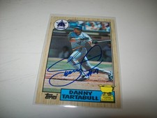 1987 TOPPS DANNY TARTABULL AUTOGRAPH SIGNED AUTO #476 SEATTLE MARINERS