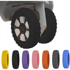 8X Luggage Wheel Cover Silicone Reduce Noise Suitcase Caster Wheel Protector UK