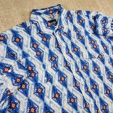 Vintage Wrangler Shirt Men Large Pearl Snap Geometric Aztec Southwest Cowboy