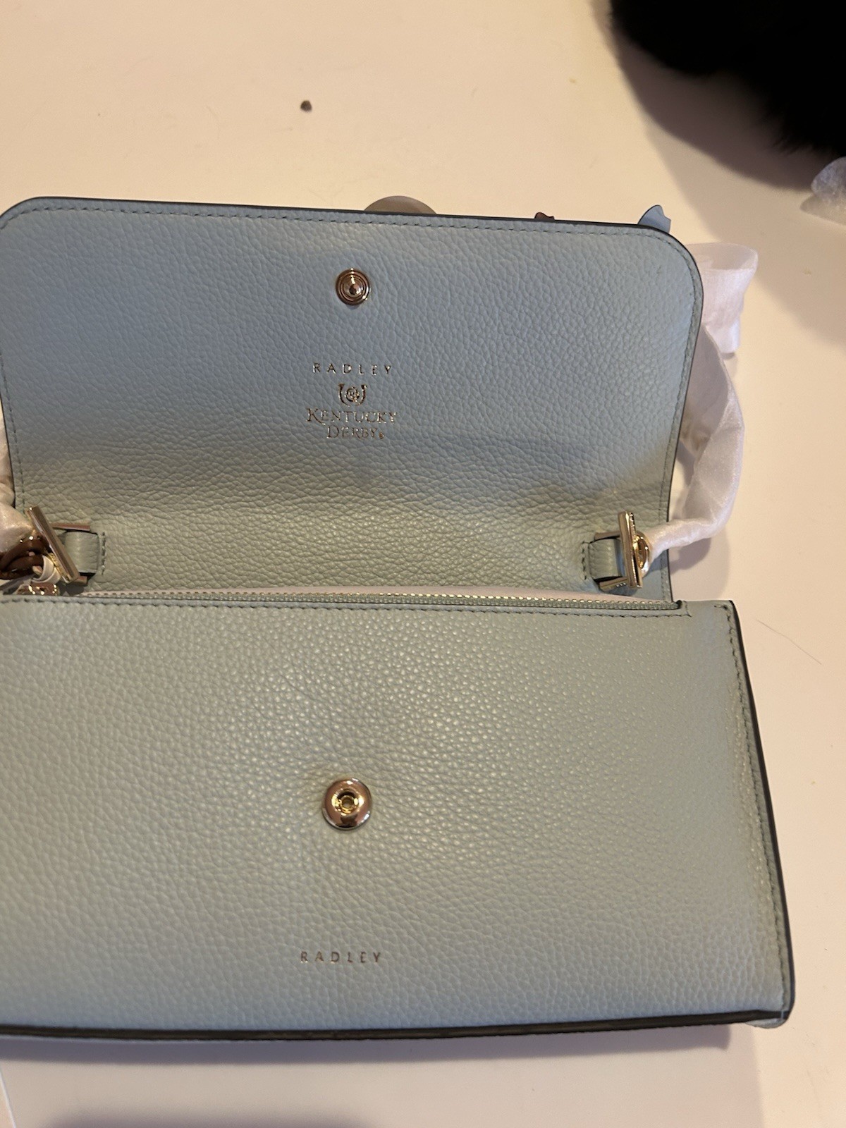 Radley London  Leather KENTUCKY DERBY Wallet on Chain Crossbody Bag image 8