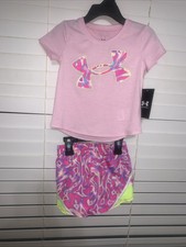 Under Armour Girls 2T Pink Shirt/Shorts Set NWT