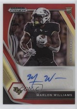 2021 Panini Prizm Draft Picks Red 82/199 Marlon Williams #DPA-MWI Auto 1ek2