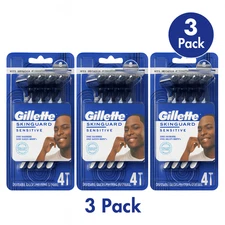 Gillette Skinguard Sensitive Disposable Razors 4 Count 3 Pack – New