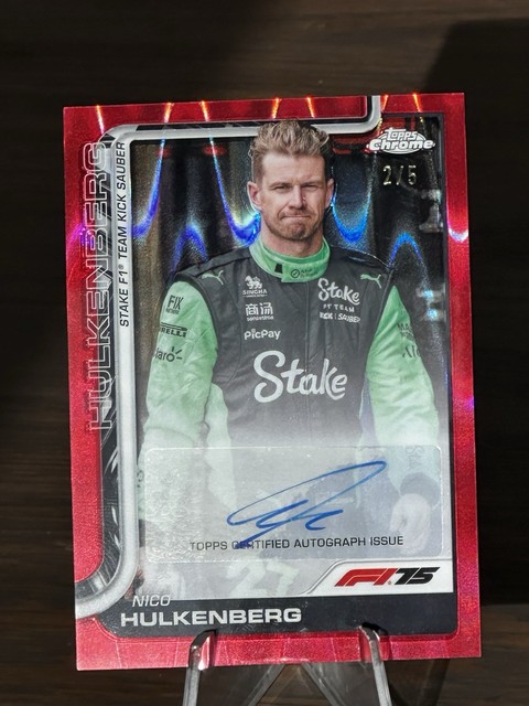 2025 Topps Chrome F1 Nico Hülkenberg Auto ORANGE /25 #CAC-HUL Stake Kick Sauber