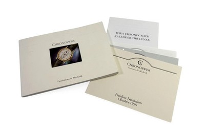 Chronoswiss Uhrenkatalog Katalog 1999 mit Preisliste in D-Mark Deutsch
