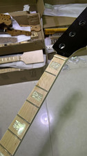 20 fret 4 string BASS guitar neck 34" Maple Fretboard Block Inlay gloss