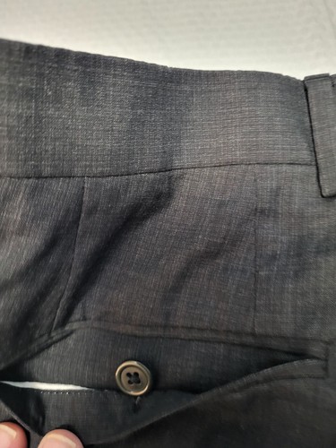 santorelli mens pants 33/28 New Romeo Virgin Wool Color 3 Charcoal Gray Italian - Picture 9 of 14