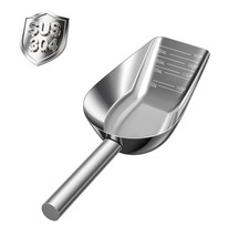 Dog-Cat Food Scoop 1 Cup   Thickened 304 Stainless Steel Pet Food Scoop with ...