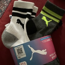 NWT Kids Puma Low Cut DryCell Socks - Shoe Size 9-3.5
