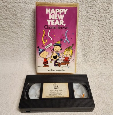 Happy New Year Charlie Brown 1985 VHS Kartes Video Tape Snoopy Dance Party