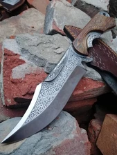 Custom Hand Engraved D2 steel Bowie knife For Hunting Collectors Item