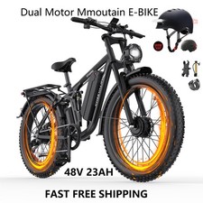 Cheevalry 48V 23Ah Electric Bike Dual Motor 26*4.0" E-MountainBike 130KM E-bike