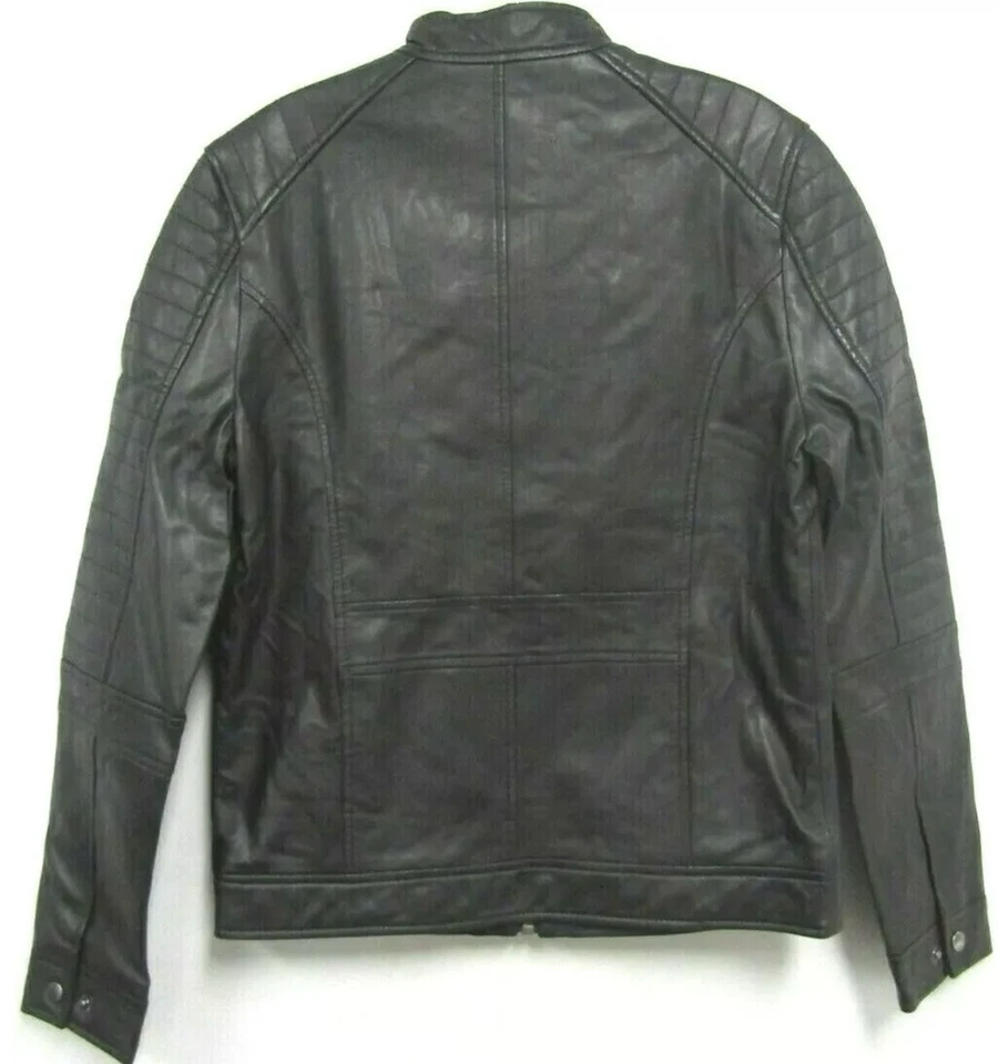 G1N с ярлыками Barneys оригиналы из черной кожи мотоцикла гоночная куртка мужской размер - Изображение 2 из 4