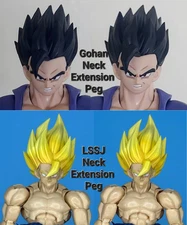 Custom S.H.F. Gohan / LSSJ Goku Neck Extension Peg - READ DESCRIPTION!