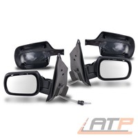 2X AußEnspiegel Spiegel Konvex Manuell Schwarz R+L Set FÜR Ford Fusion Ju 2002-