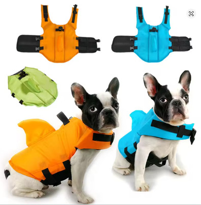 Dog Life Jacket Shark Fin Pet Swimming Vest Adjustable Safety Float Vest XS-XXL