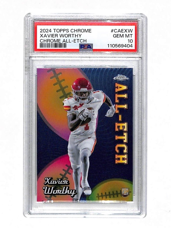 Xavier Worthy Topps Chrome All-Etch #CAEXW Base