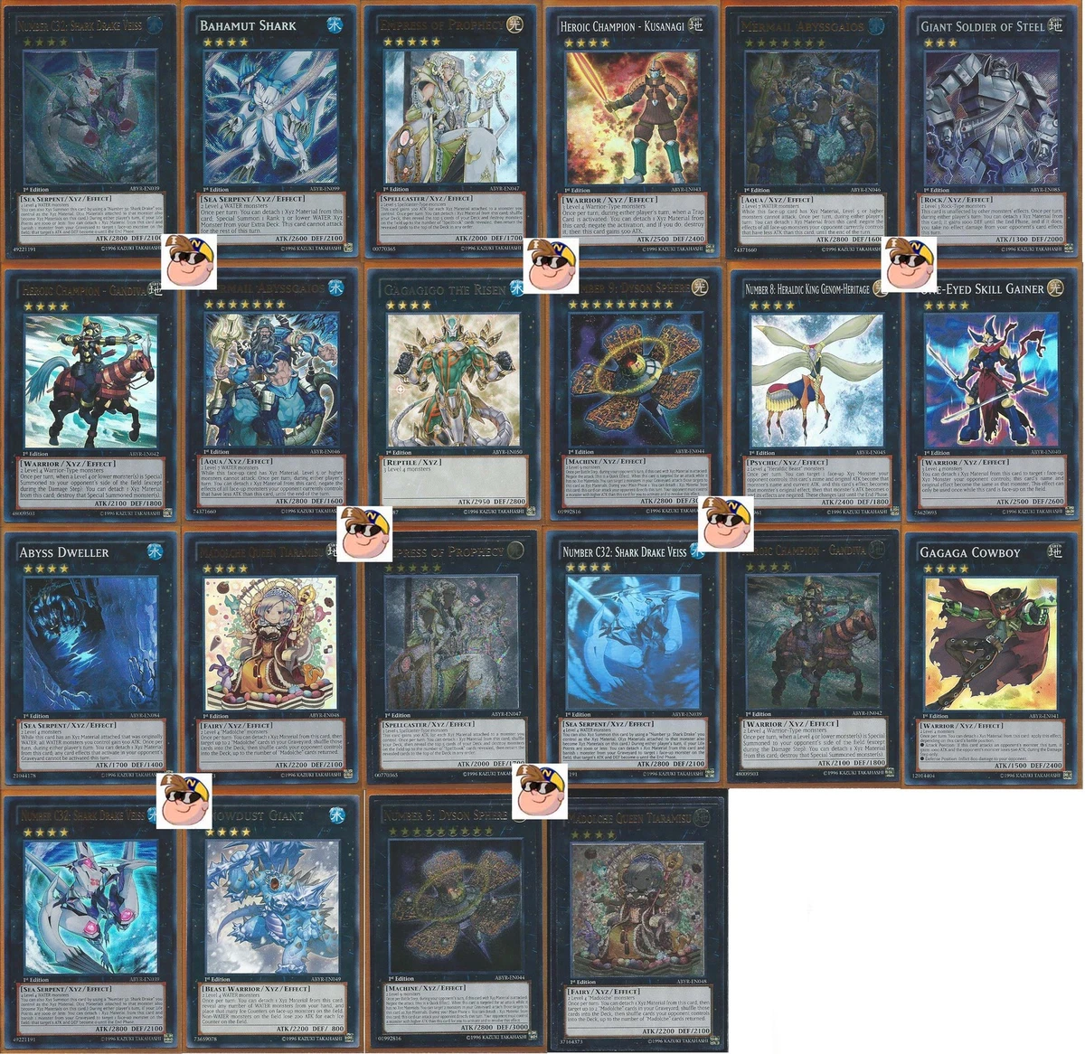 Yugioh Zexal Number Cards 1 100