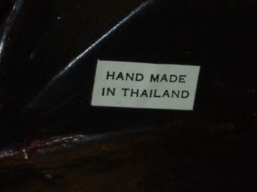 Antigua estatuilla de madera hecha a mano de TAILANDIA PÁJARO/HINTHA ~ finales del siglo XIX -12" de largo - Imagen 11 de 11