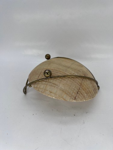 Cuenco de Fibra Lucite Acrílico 5.5" Marco de Metal Adjunto Mediados de Siglo Mod Años 50 - Imagen 6 de 11