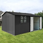 10x12Ft Outdoor Storage Shed Large House Tool Sheds House Heavy Duty with Window