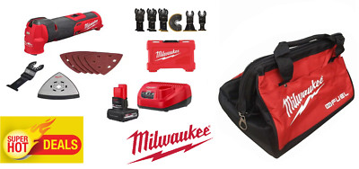 Milwaukee 2526-20 M12 FUEL Multi-Tool Kit - 5.0A/H Battery,Chg. & 9 Pc Blade Set