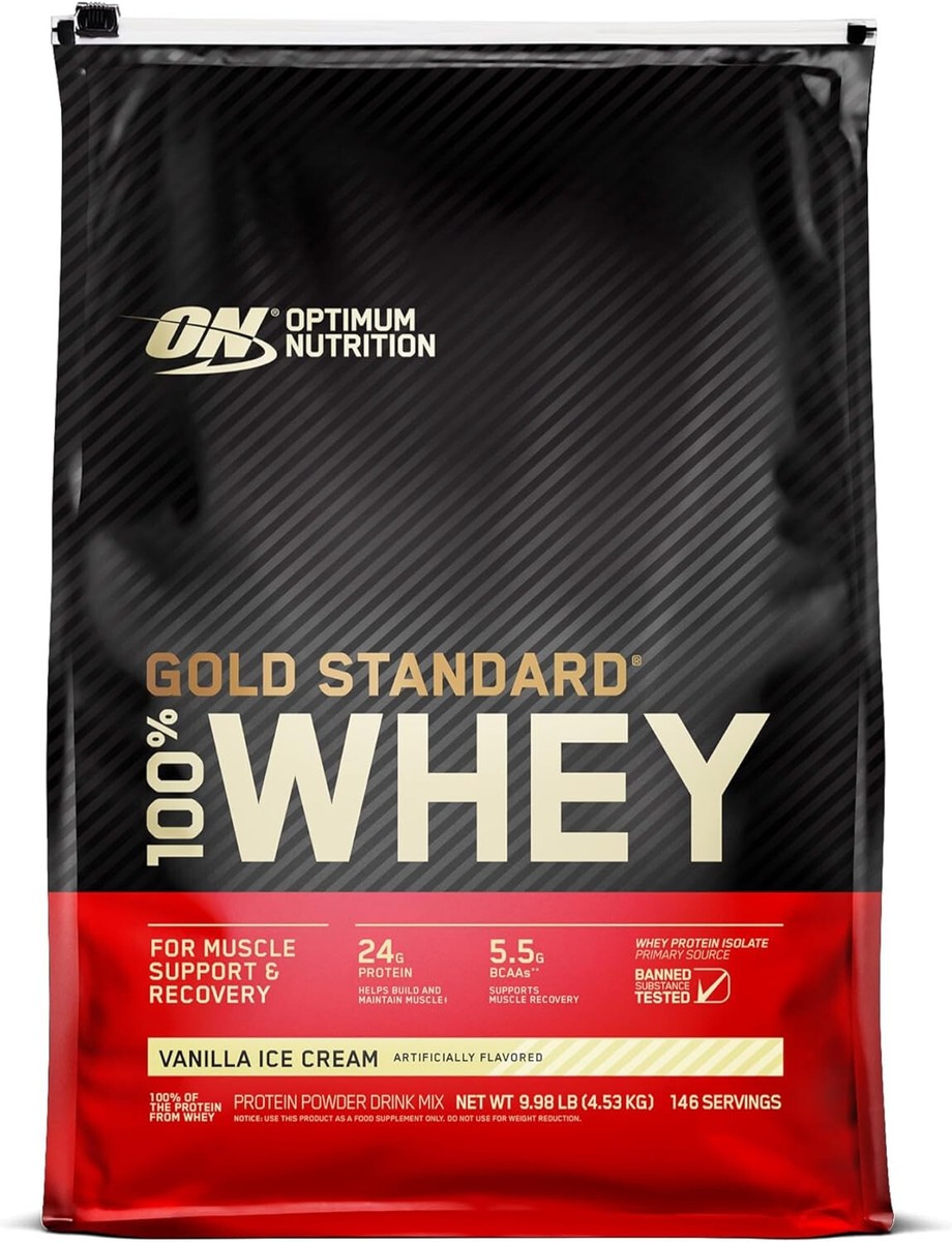 PROND PURE GOLD No.10 ボディパック 480g Optimum Nutrition Gold Standard 100% Whey Protein Powder, 10LB