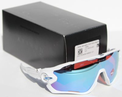 OAKLEY Jawbreaker Sunglasses White/Prizm Snow Sapphire NEW OO9290