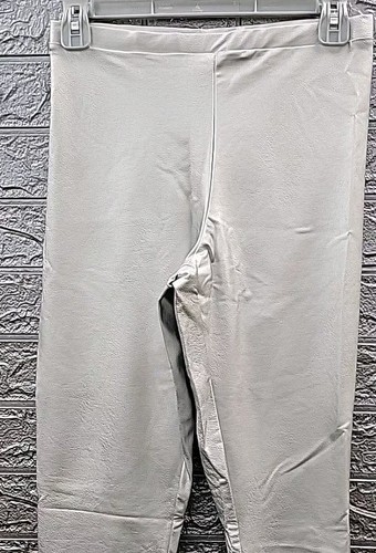 New Naked Wardrobe All Faux Legging Silver Size Medium - Picture 2 of 5